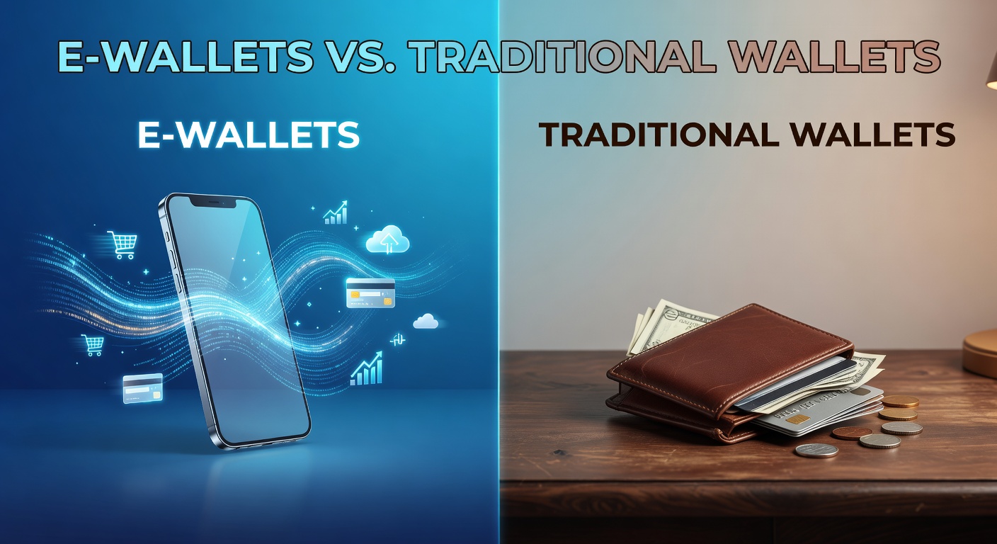 Comparative chart graphic depicting transaction speeds, fees, and security ratings for e-wallets versus credit cards and bank transfers in the context of online casino funding