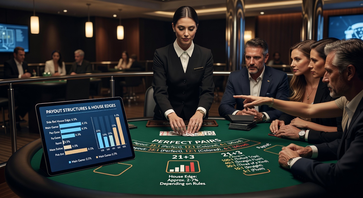 Close-up of a live dealer revealing cards for a 21+3 side bet win