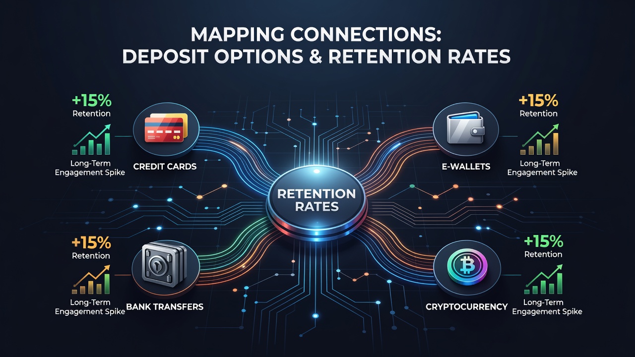 Overview of deposit methods influencing player retention in digital gambling platforms