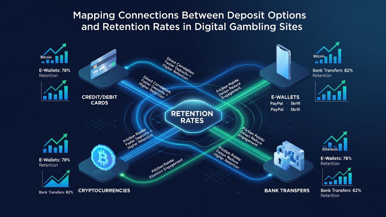Data visualization showing retention rates across various deposit methods